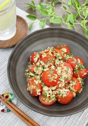 ＊夏副菜＊トマトとツナの大葉香る中華和え-レシピのメイン写真