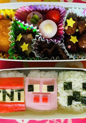 マイクラ弁当★おにぎり風-レシピのメイン写真