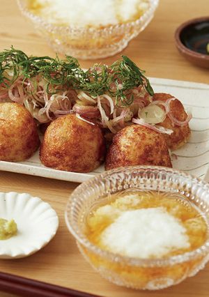 薬味たっぷりつけとろろたこ焼-レシピのメイン写真
