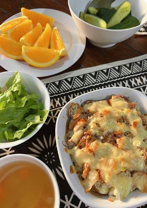 簡単!鶏むね肉とナスのドリア風-レシピのメイン写真