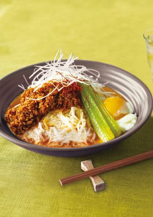 汁なし坦々麺（白石温麺・うーめん）-レシピのメイン写真
