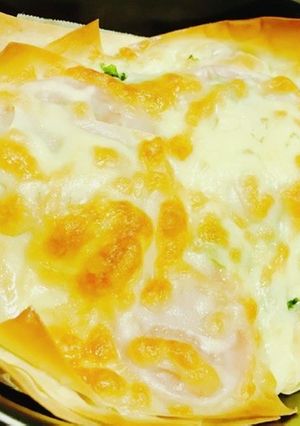 ★ワンタン重ね焼き★トマト＆チーズ超簡単-レシピのメイン写真