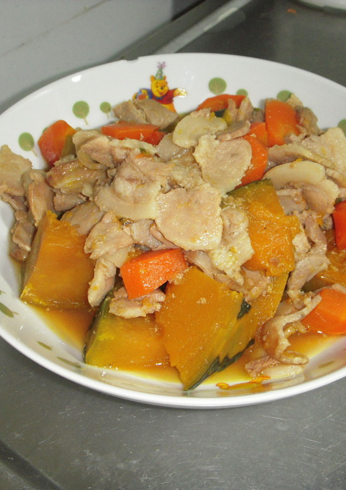 かぼちゃと豚ばらの煮物-レシピのメイン写真