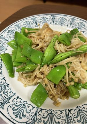 モロッコインゲンとえのきのめんつゆバター-レシピのメイン写真