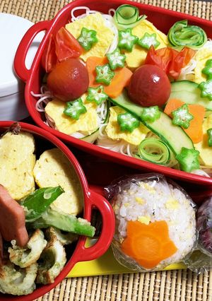 7/7 ﾖｯﾁｬﾝ☆ 七夕素麺お弁当-レシピのメイン写真