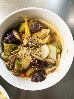 根菜茄子洋風きな粉香味タレ味野菜炒め-レシピのメイン写真