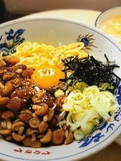 なめこが主役のズルズルまぜそば-レシピのメイン写真
