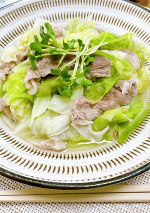 豚こまとキャベツのさっと煮-レシピのメイン写真
