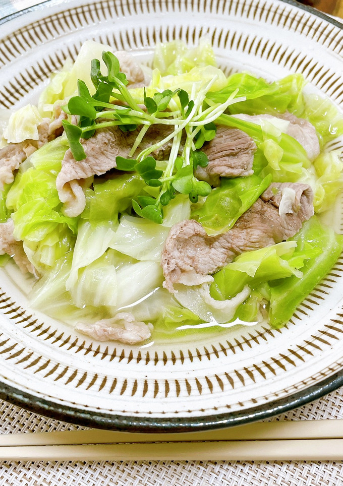 豚こまとキャベツのさっと煮-レシピのメイン写真