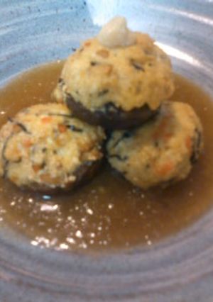 しいたけカップの豆腐揚げ・みぞれあん-レシピのメイン写真