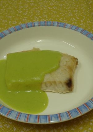 （病院給食）カジキのグリーンソース-レシピのメイン写真