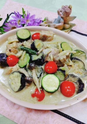 野菜たっぷりグリーンカレー♬-レシピのメイン写真
