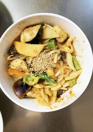 肉無チクワ簡単きな粉オイクリーム野菜炒め-レシピのメイン写真