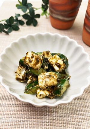 胡瓜とクリームチーズ海苔の佃煮和え-レシピのメイン写真