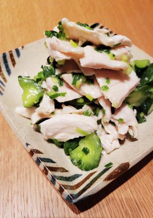鶏むね肉ときゅうりのねぎ塩ダレ-レシピのメイン写真