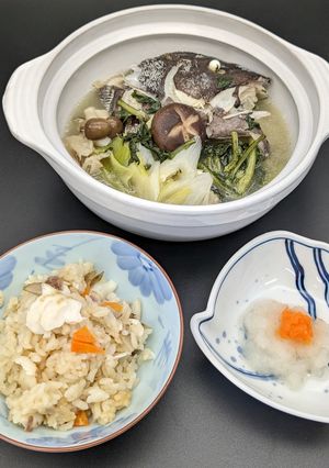 マハタの水炊き鍋と味ご飯-レシピのメイン写真