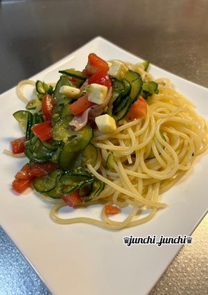 ♡超簡単トマトの冷製パスタ♡-レシピのメイン写真