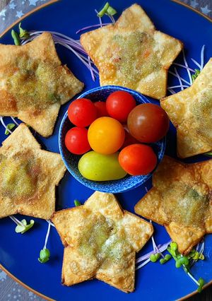 星型サモサ　餃子の皮で星型成形-レシピのメイン写真