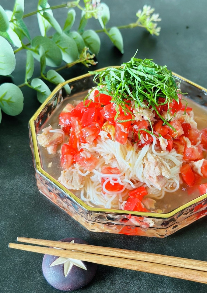 【トマツナそうめん】爆速そうめんアレンジ-レシピのメイン写真