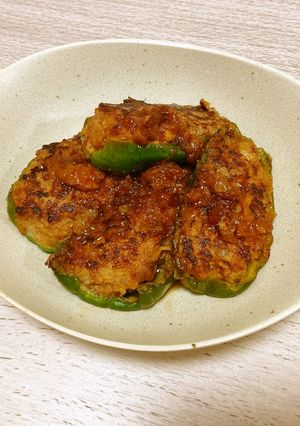梅だれピーマンの肉詰め-レシピのメイン写真