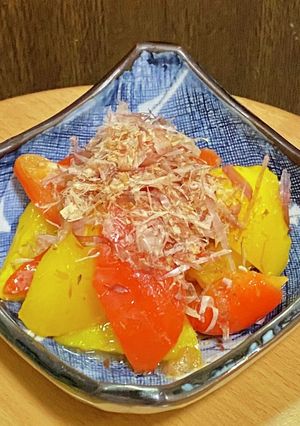 パプリカの梅かつお和え-レシピのメイン写真