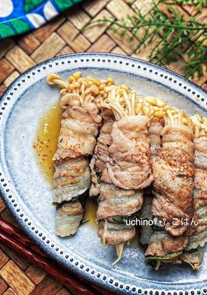 レンチンでOK♪♪大葉えのき肉巻き-レシピのメイン写真