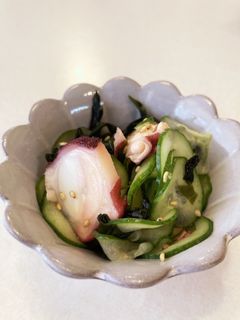 シンプル♡タコときゅうりとわかめの酢の物-レシピのメイン写真