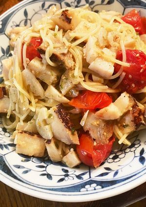 ☆簡単美味☆昨晩余った焼き魚のパスタ-レシピのメイン写真