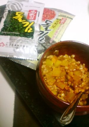 簡単♪納豆・たくあんの韓国のり巻き-レシピのメイン写真
