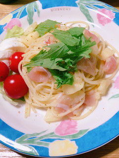 桃と生ハムの冷製パスタ-レシピのメイン写真