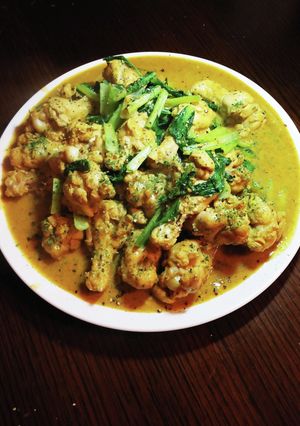 カレー風味の手羽元ココナッツミルク煮込み-レシピのメイン写真