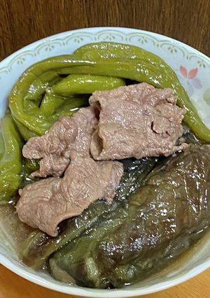 牛肉と茄子＆万願寺唐辛子の甘辛煮-レシピのメイン写真