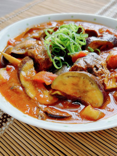 レンジで簡単☆鯖缶となすの味噌トマト煮-レシピのメイン写真