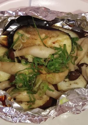 ナスとしめじのホイル焼き-レシピのメイン写真