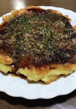 日清お好み焼き粉で作るねぎ焼き-レシピのメイン写真