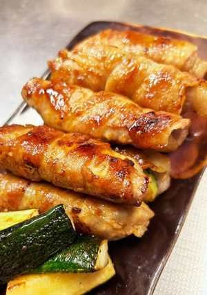ズッキーニの肉巻き。焼肉のタレ味。-レシピのメイン写真