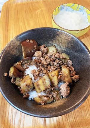 茄子とひき肉の炒め物　大根おろしのせ-レシピのメイン写真