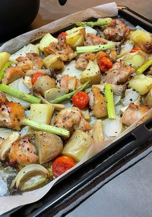 簡単！鶏肉と野菜のオーブン焼き！-レシピのメイン写真