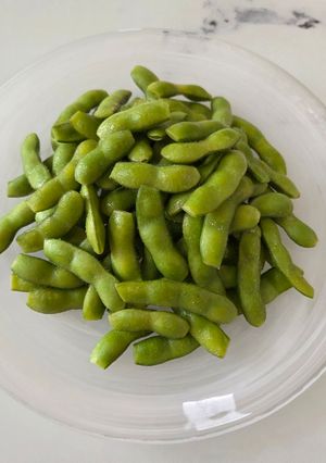 楽♪早♪ワンパン蒸し茹でえだまめ-レシピのメイン写真
