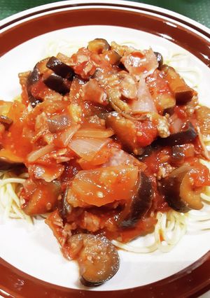 ナスとトマトの濃厚パスタ-レシピのメイン写真