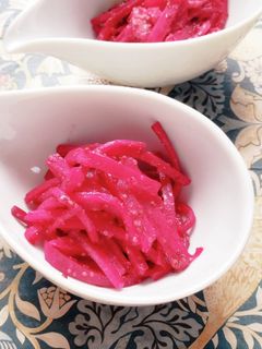 ビーツのマスタードベーコンキンピラ-レシピのメイン写真