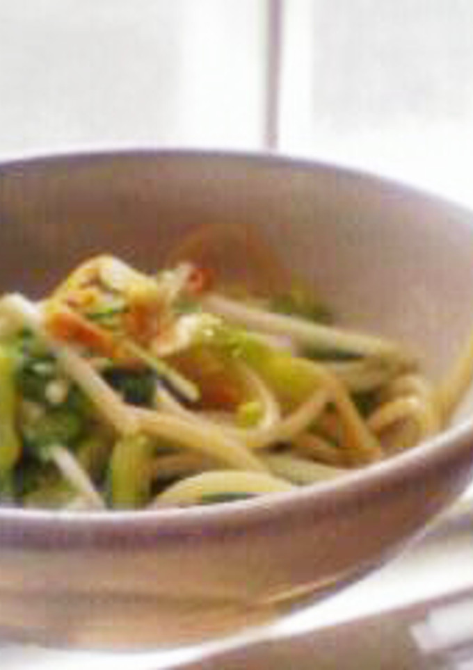 水菜と九条葱の和風パスタ（おかず用）-レシピのメイン写真