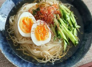 簡単さっぱり！そうめんで作るキムチ冷麺-レシピのメイン写真