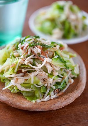レンジで作る☆キャベツ・えのき・梅肉和え-レシピのメイン写真
