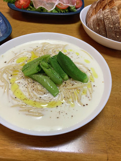 ジャガイモスープの冷たいパスタ-レシピのメイン写真