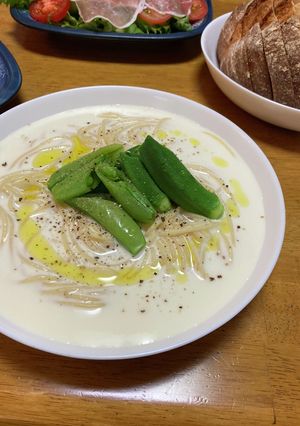 ジャガイモスープの冷たいパスタ-レシピのメイン写真