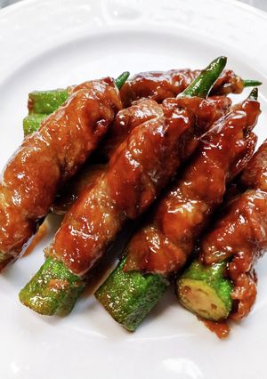 オクラの豚肉巻き-レシピのメイン写真