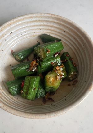 おつまみやご飯に合うオクラの炒め物-レシピのメイン写真