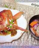 基本の煮魚　金目鯛の兜煮&アラ汁