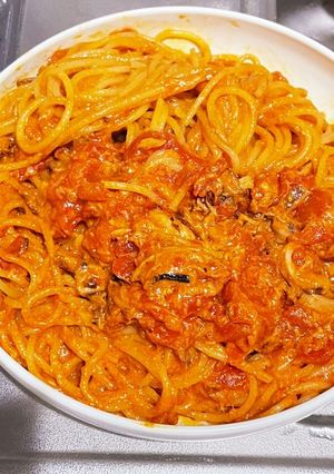 アラビアータクリームパスタ-レシピのメイン写真